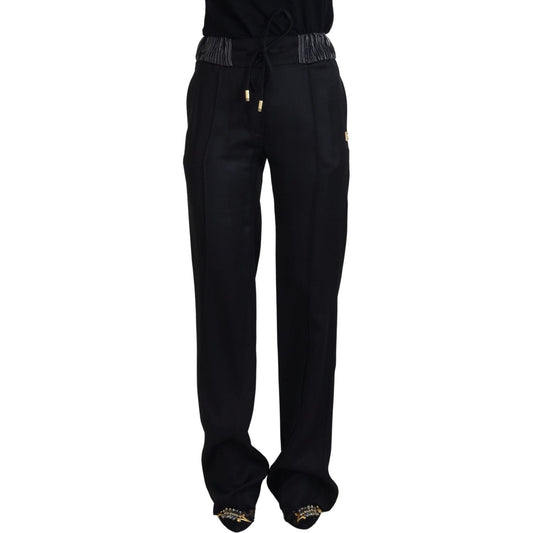 Dolce & Gabbana Elegant Black Cotton Pants black-straight-fit-cotton-pants