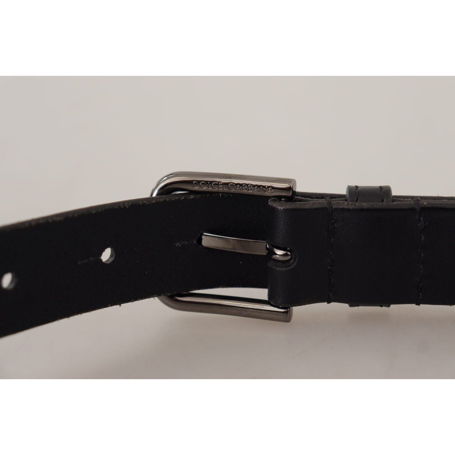 Dolce & GabbanaElegant Black Leather Belt with Metal BuckleMcRichard Designer Brands£259.00