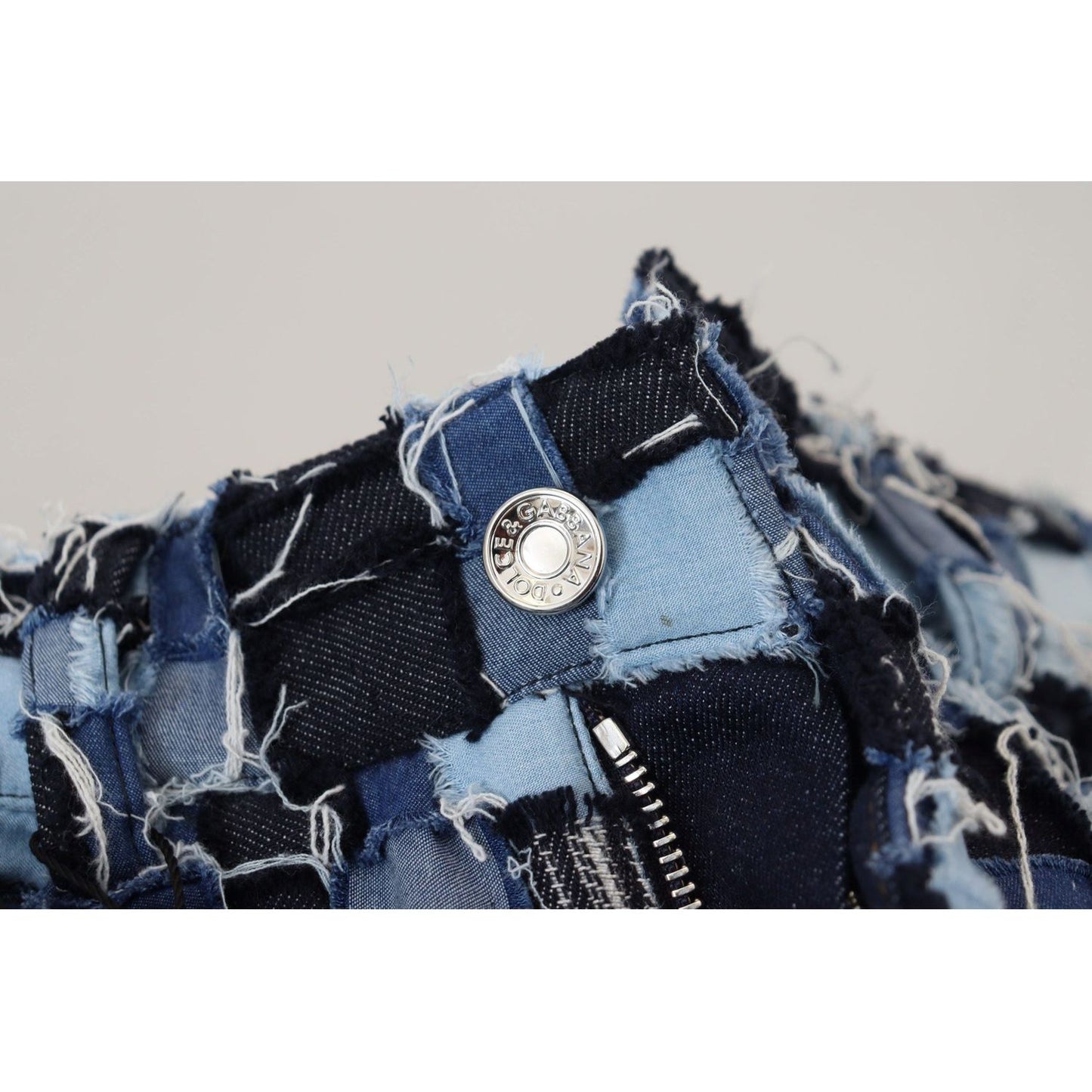 Dolce & Gabbana Multicolor Patchwork High-Waist Skinny Jeans Jeans & Pants multicolor-patchwork-cotton-denim-jeans
