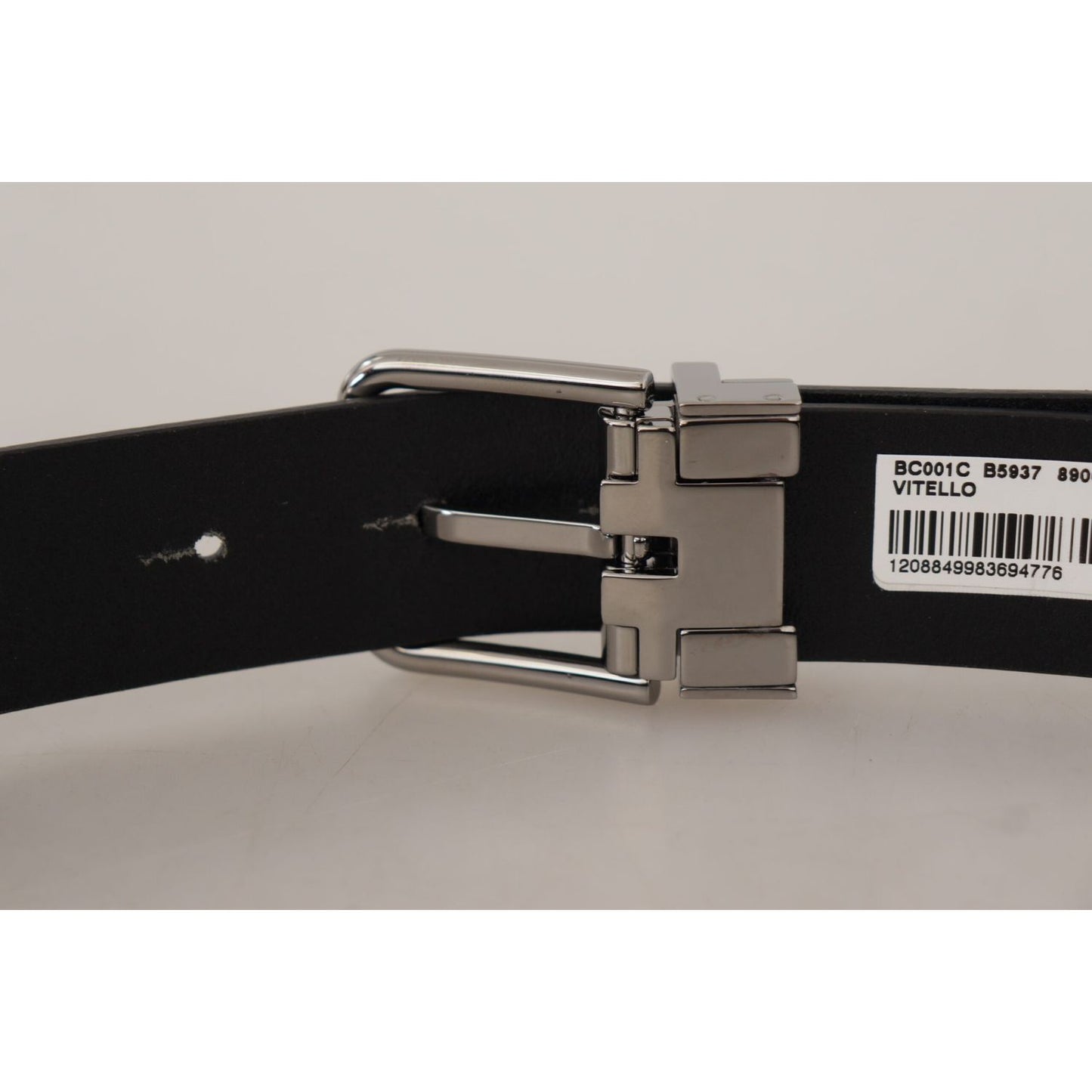 Dolce & GabbanaElegant Black Leather Belt with Metal BuckleMcRichard Designer Brands£289.00