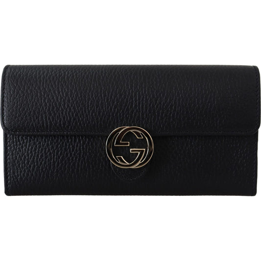 GucciElegant Black Leather Wallet with GG Snap ClosureMcRichard Designer Brands£759.00