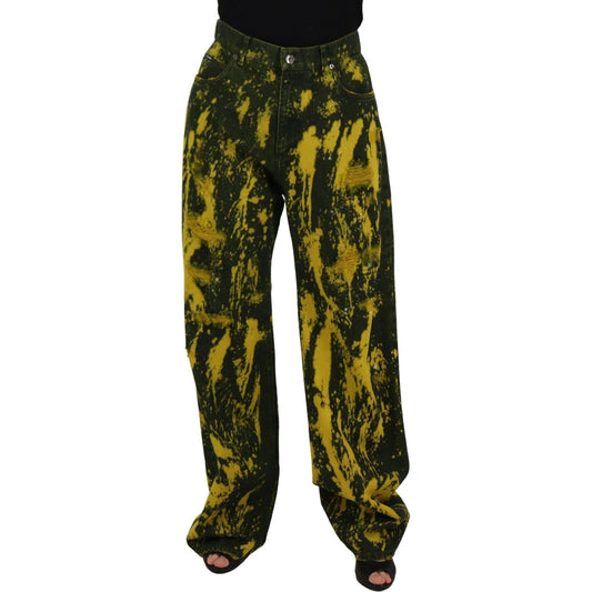 Dolce & Gabbana Sunshine Yellow High Waist Denim yellow-tie-dye-high-waist-pants-cotton-jeans IMG_6453-scaled-7b08c610-ea5.jpg