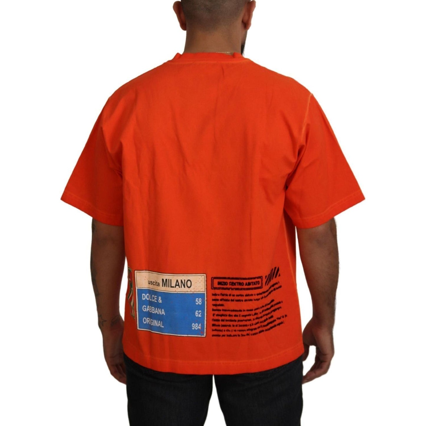 Dolce & Gabbana Elegant Crew Neck Orange Tee orange-cotton-logo-short-sleeve-t-shirt IMG_6476-scaled-d25d856b-35f.jpg