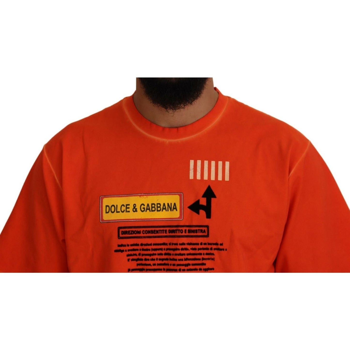 Dolce & Gabbana Elegant Crew Neck Orange Tee orange-cotton-logo-short-sleeve-t-shirt IMG_6477-scaled-ab3d1445-aa3.jpg