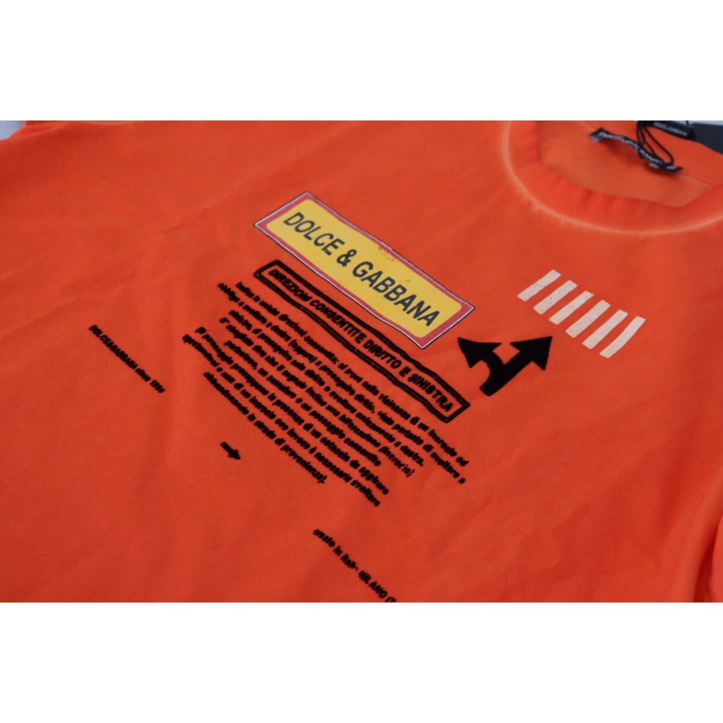 Dolce & Gabbana Elegant Crew Neck Orange Tee orange-cotton-logo-short-sleeve-t-shirt IMG_6482-scaled-5fe190aa-5c5.jpg