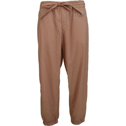 Dolce & Gabbana Elegant Peach Casual Sweatpants peach-solid-men-sweatpants-pants