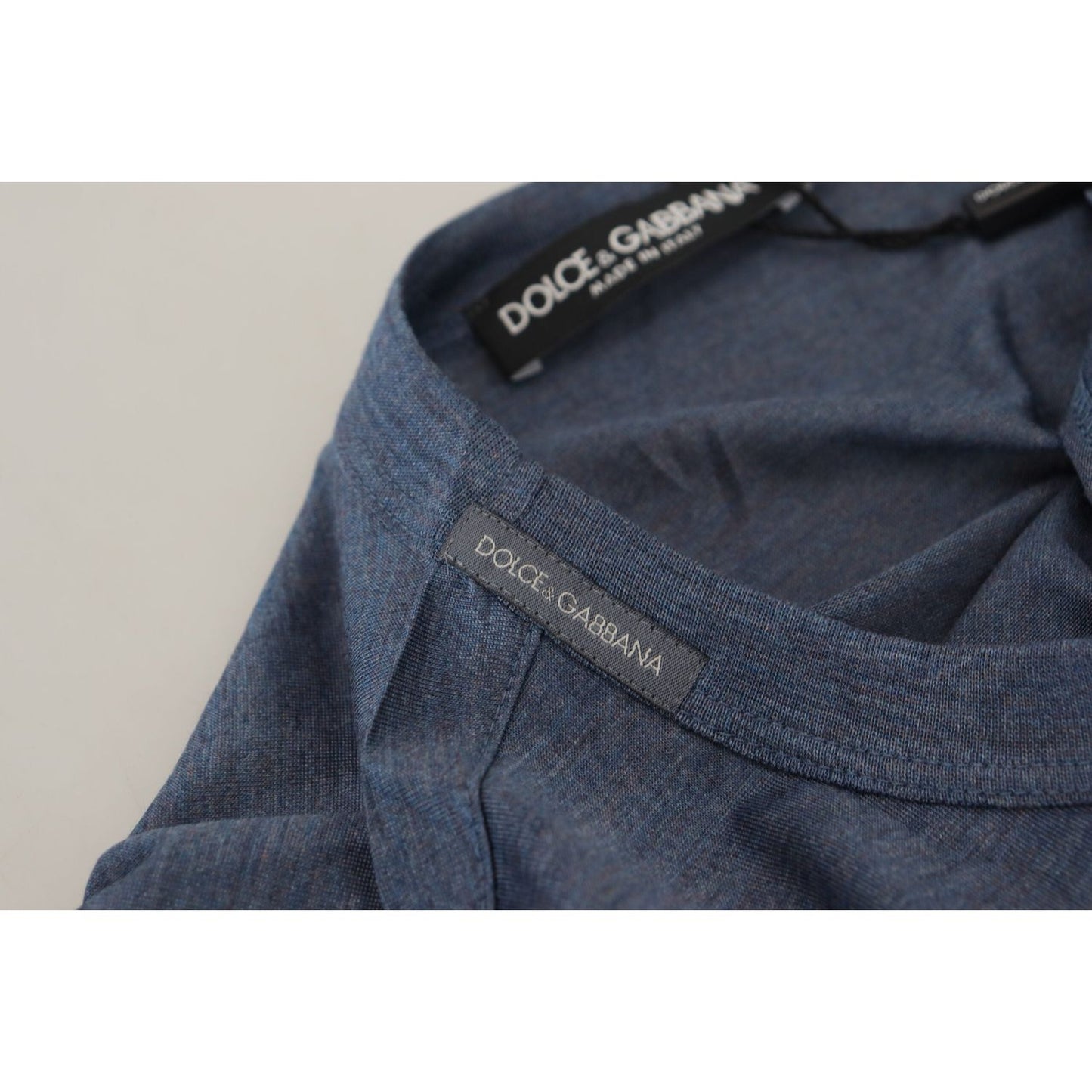 Dolce & GabbanaSilken Blue Crewneck Tee – A Touch of EleganceMcRichard Designer Brands£319.00