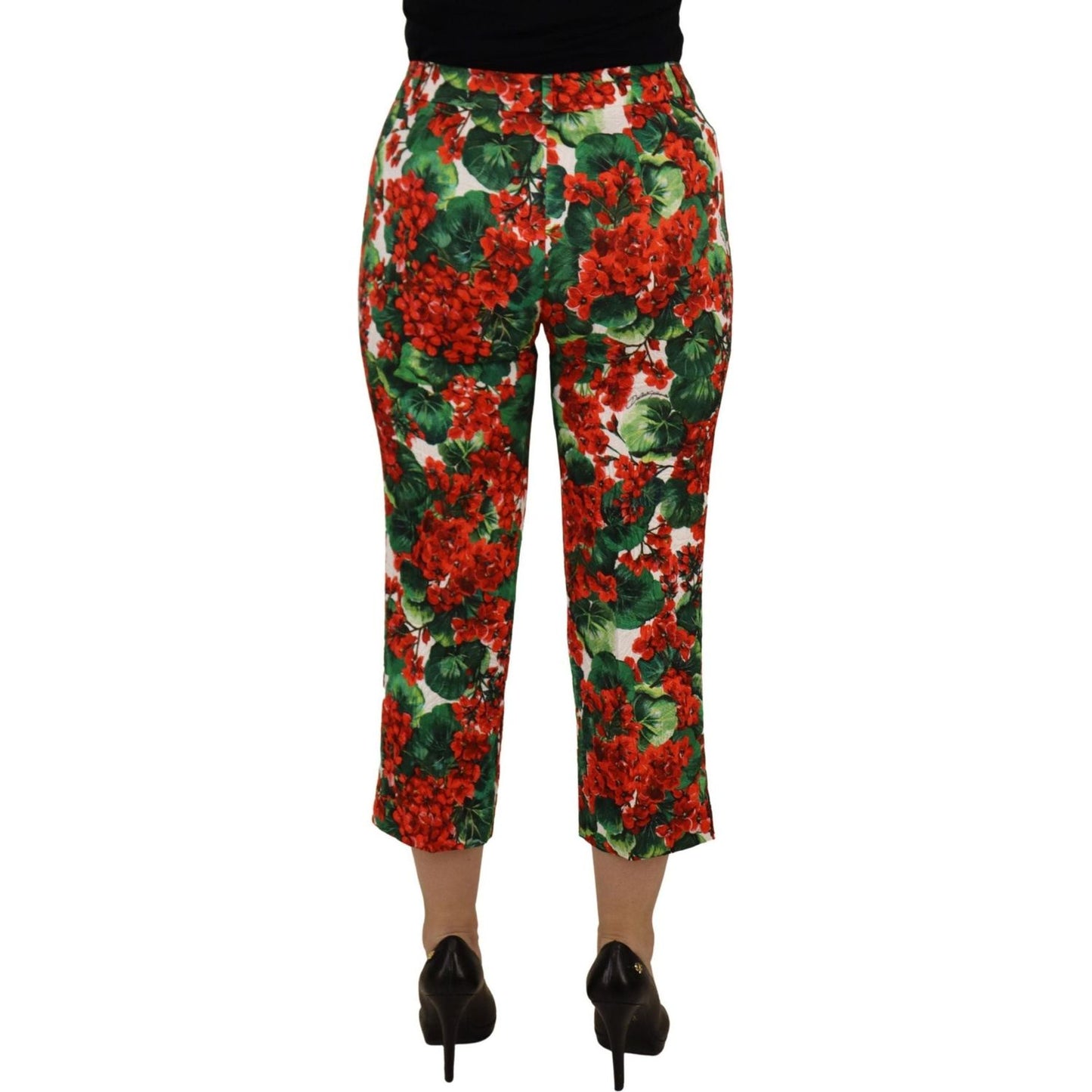 Dolce & GabbanaChic Cropped Mid Waist Pants - MulticolorMcRichard Designer Brands£479.00