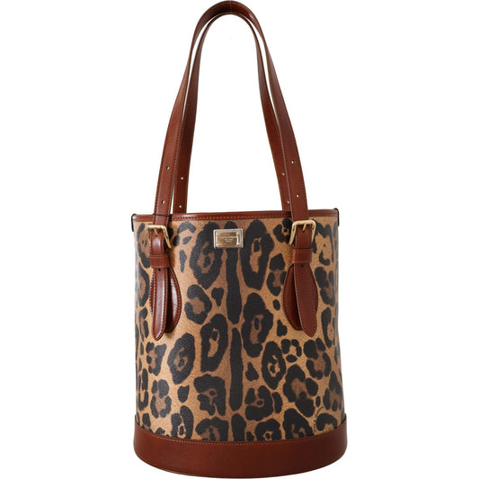 Dolce & GabbanaElegant Leopard Bucket Tote BagMcRichard Designer Brands£1229.00
