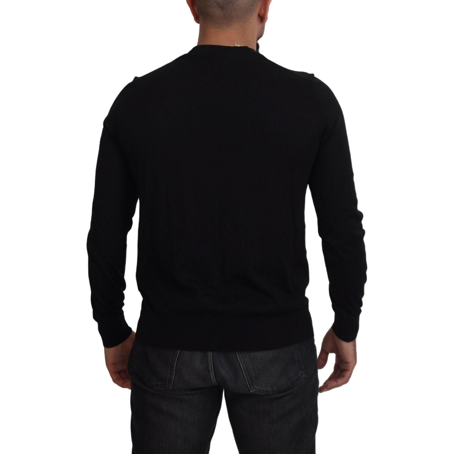 Dolce & Gabbana Elegant Black Cashmere Cardigan Sweater black-cashmere-button-down-cardigan-sweater-3