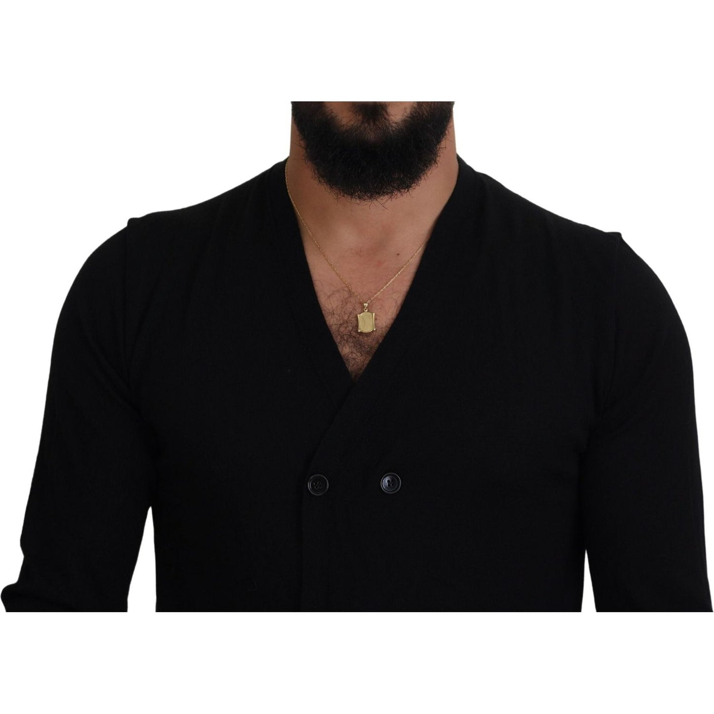 Dolce & Gabbana Elegant Black Cashmere Cardigan Sweater black-cashmere-button-down-cardigan-sweater-3