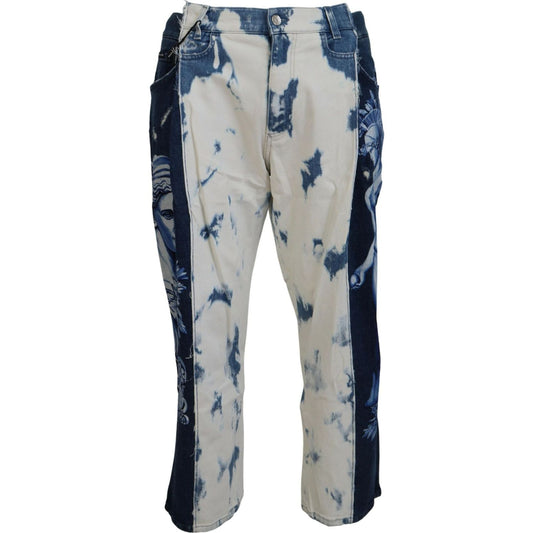 Dolce & GabbanaElegant Loose Fit Denim Pants with Unique PrintMcRichard Designer Brands£819.00
