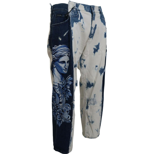 Dolce & GabbanaElegant Loose Fit Denim Pants with Unique PrintMcRichard Designer Brands£819.00