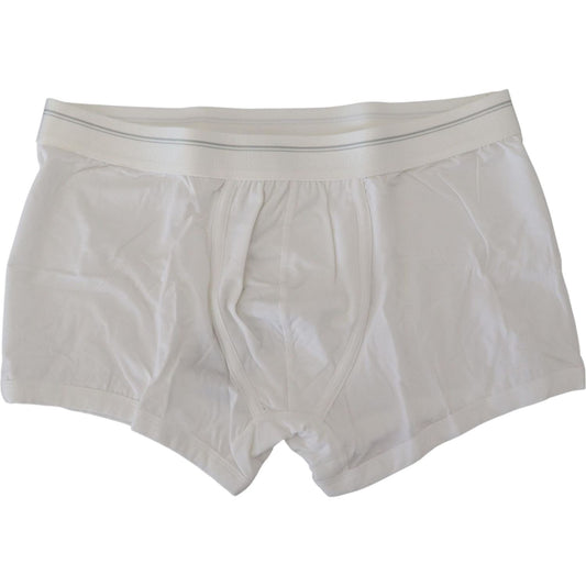 Dolce & Gabbana Elegant White Cotton Blend Boxer Shorts white-cotton-blend-regular-boxer-underwear