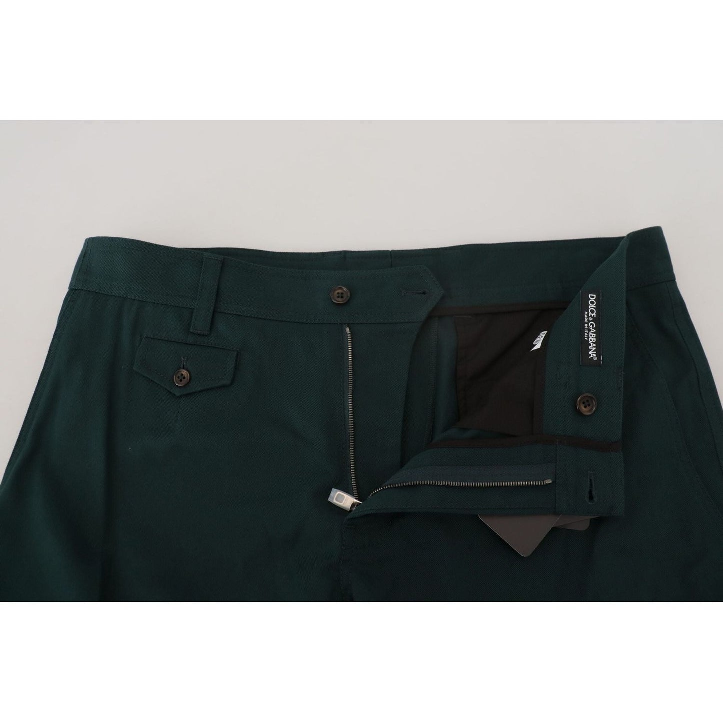 Dolce & Gabbana Elegant Green Slim Fit Cargo Jeans green-cargo-cotton-stretch-jeans-pant