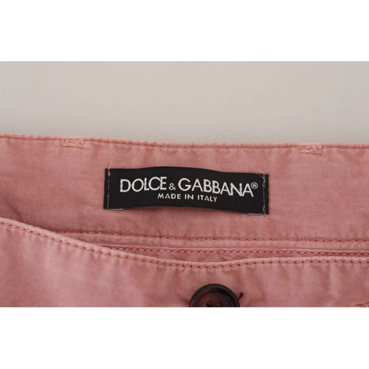 Dolce & Gabbana Exquisite Pink Chino Shorts for Men pink-chinos-cotton-casual-mens-shorts