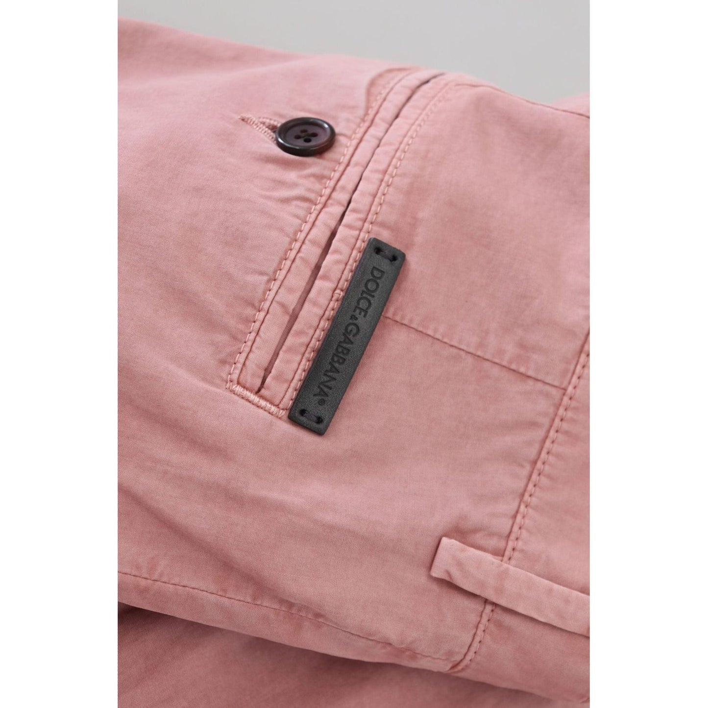 Dolce & Gabbana Exquisite Pink Chino Shorts for Men pink-chinos-cotton-casual-mens-shorts