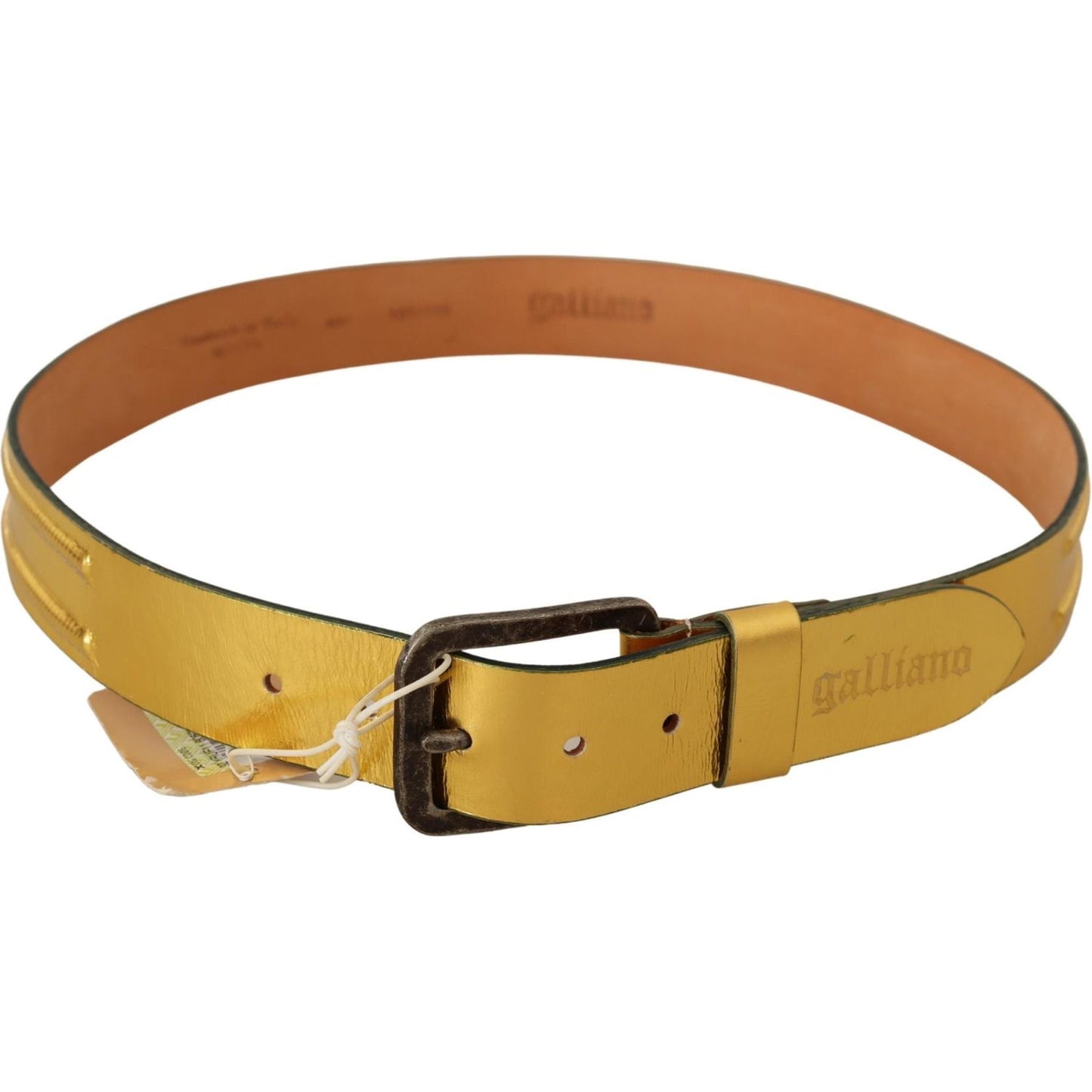 John Galliano Elegant Gold Genuine Leather Men's Belt MAN BELTS gold-genuine-leather-rustic-silver-buckle-waist-belt-1 IMG_6831-scaled-6cfe7de9-bc2.jpg