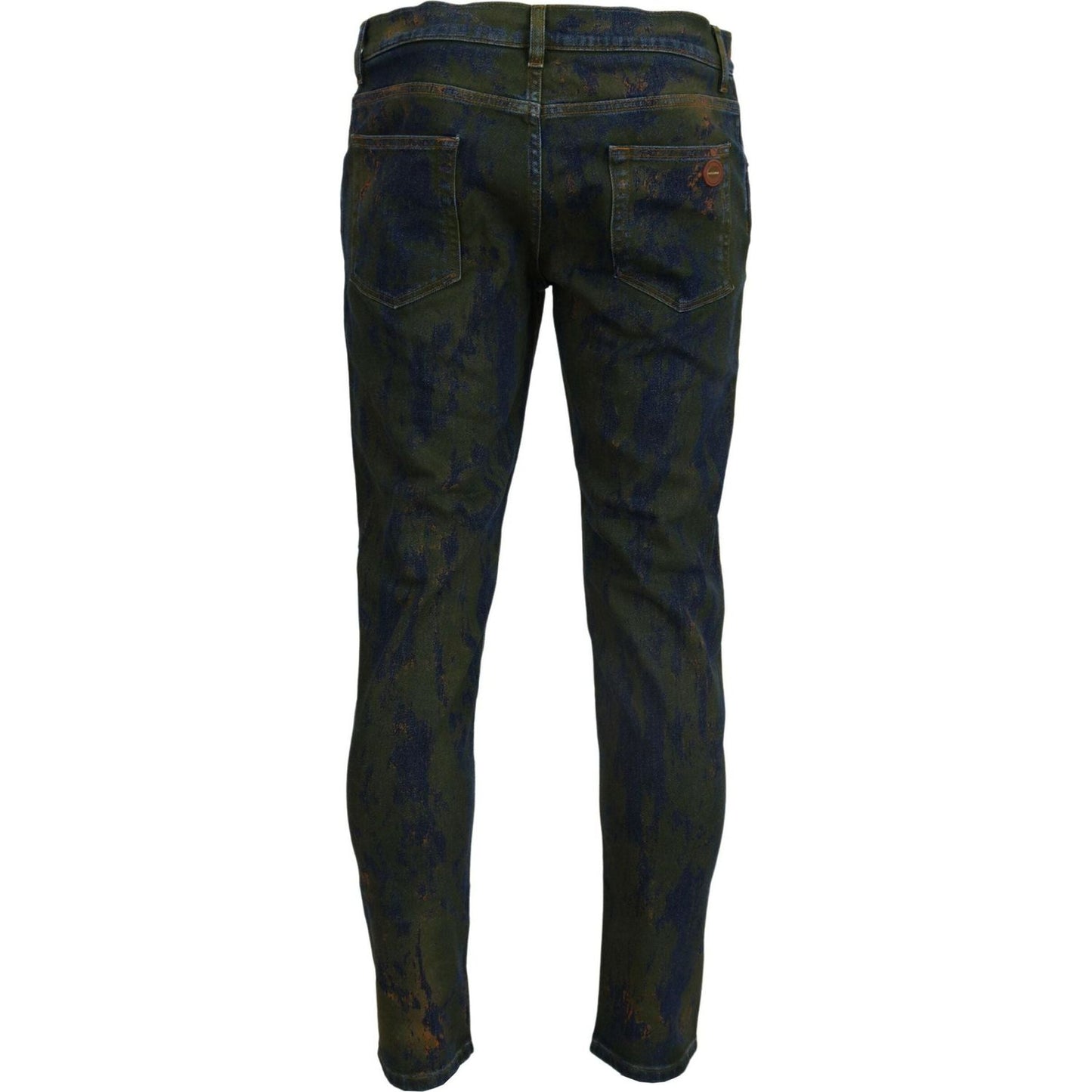 Dolce & Gabbana Chic Slim-Fit Denim Jeans in Green Wash blue-green-skinny-cotton-denim-jeans IMG_6833-scaled-964afe36-f25.jpg