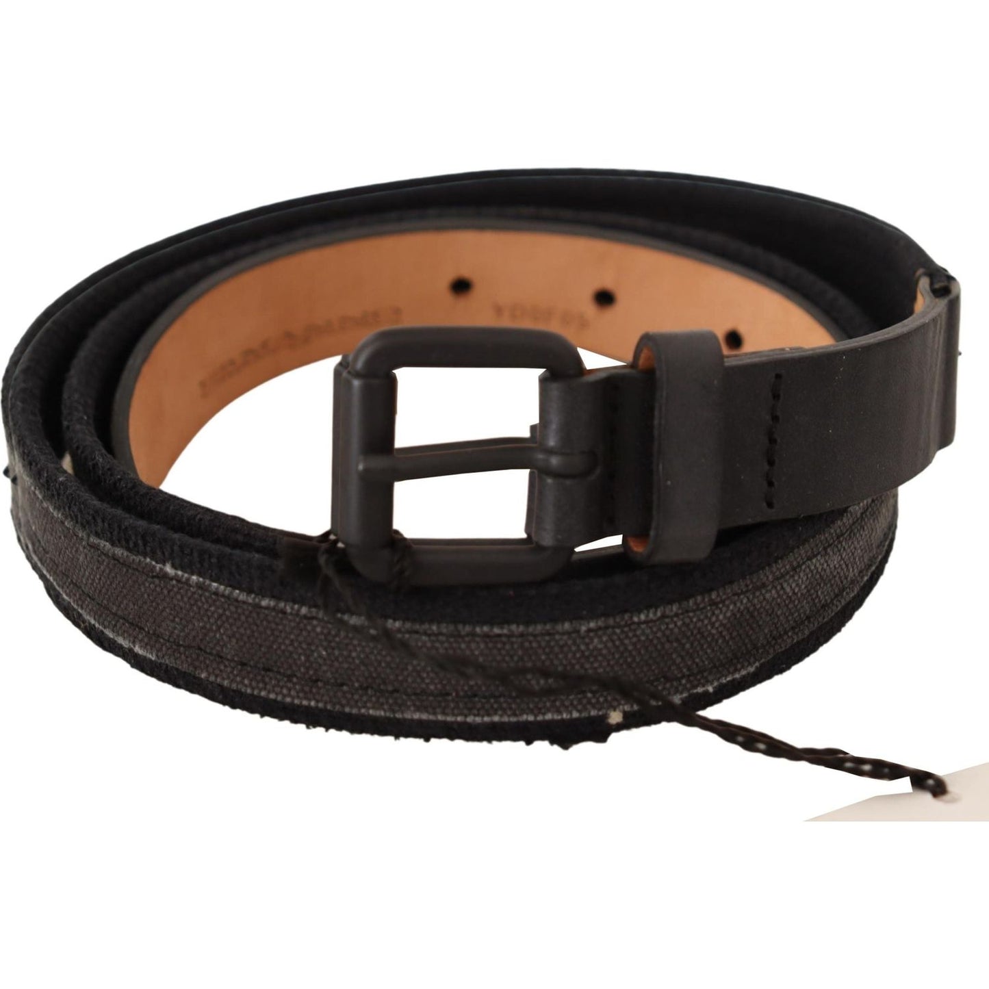 Ermanno Scervino Classic Black Leather Belt with Buckle Fastening black-leather-logo-buckle-waist-women-belt