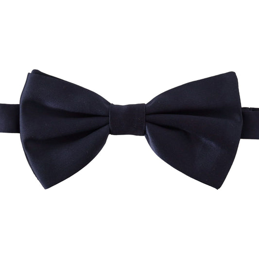 Dolce & Gabbana Stunning Silk Blue Bow Tie blue-100-silk-adjustable-neck-papillon-tie-2 IMG_7081-scaled-c45e6679-f88.jpg