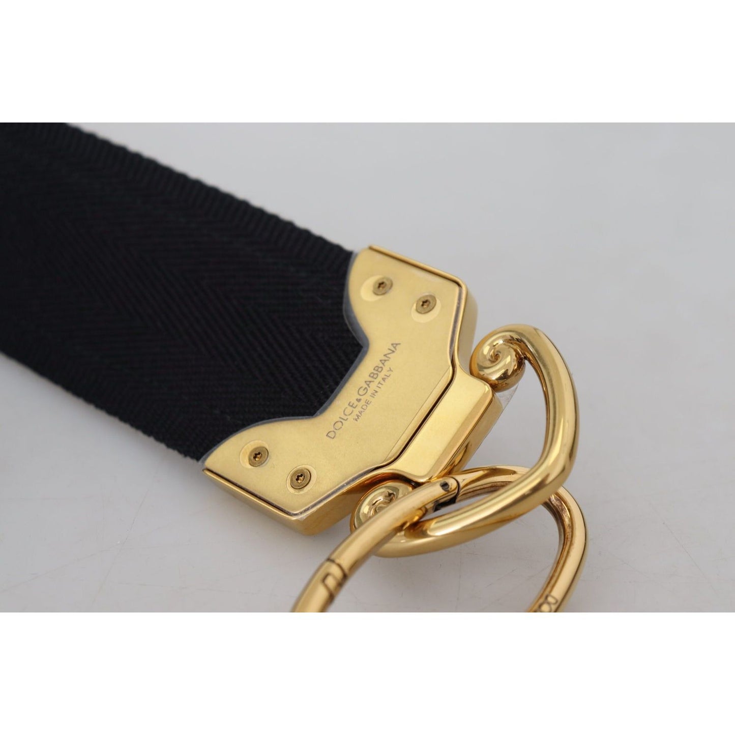 Dolce & GabbanaElegant Gold Black Shoulder Bag StrapMcRichard Designer Brands£639.00