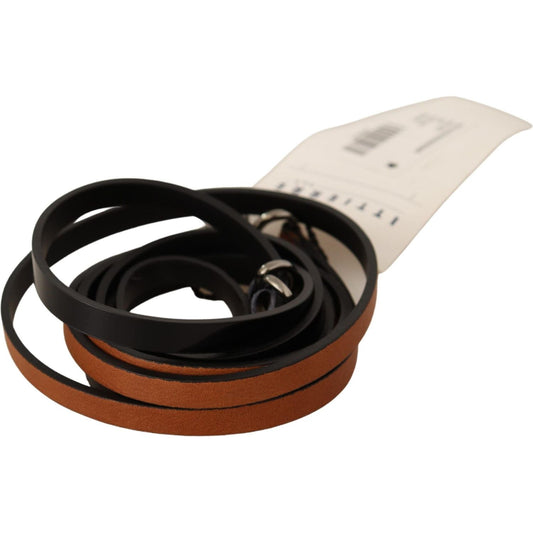 Costume National Elegant Brown Leather Fashion Belt WOMAN BELTS brown-leather-silver-tone-buckle-belt IMG_7105-scaled-297397c7-b87.jpg