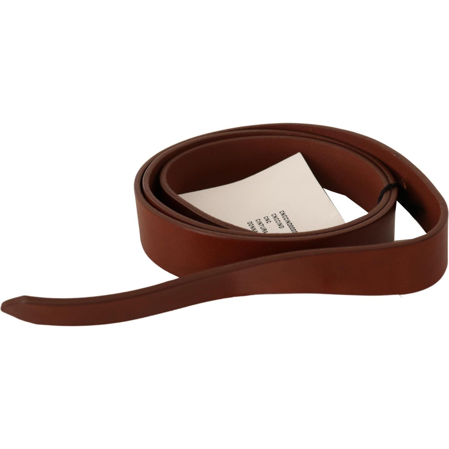 Costume National Elegant Brown Leather Fashion Belt WOMAN BELTS brown-leather-silver-fastening-belt IMG_7147-scaled-0ade469d-a72.jpg