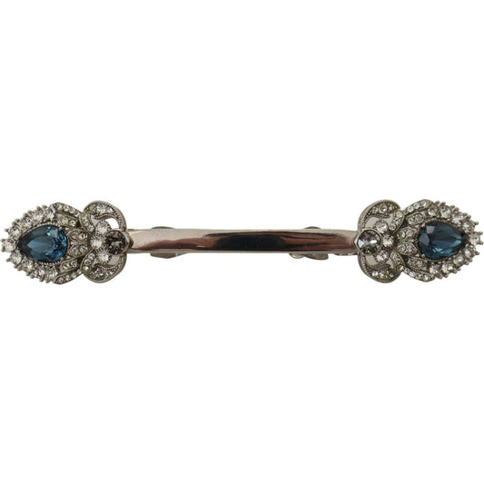 Dolce & Gabbana Elegant Silver Glass Brooch Pin 925-sterling-silver-crystals-pin-collar-brooch-1