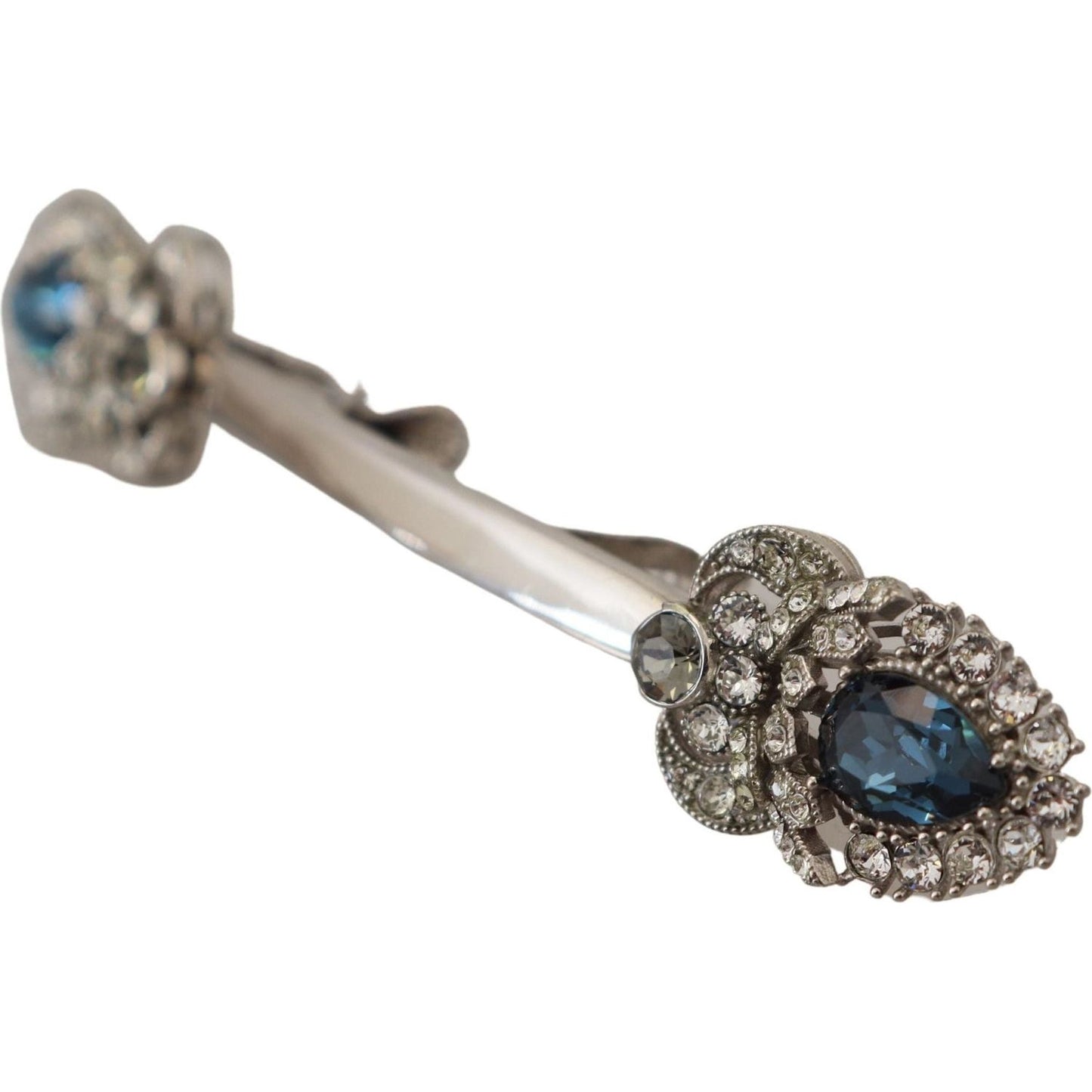 Dolce & Gabbana Elegant Silver Glass Brooch Pin 925-sterling-silver-crystals-pin-collar-brooch-1 IMG_7156-1346d382-353.jpg