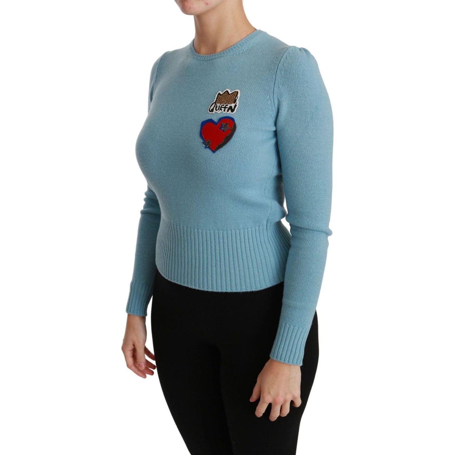 Dolce & Gabbana Queen Heart Beaded Wool Sweater WOMAN TOPS AND SHIRTS blue-wool-queen-heart-pullover-sweater IMG_7178-scaled-8998d103-a00.jpg
