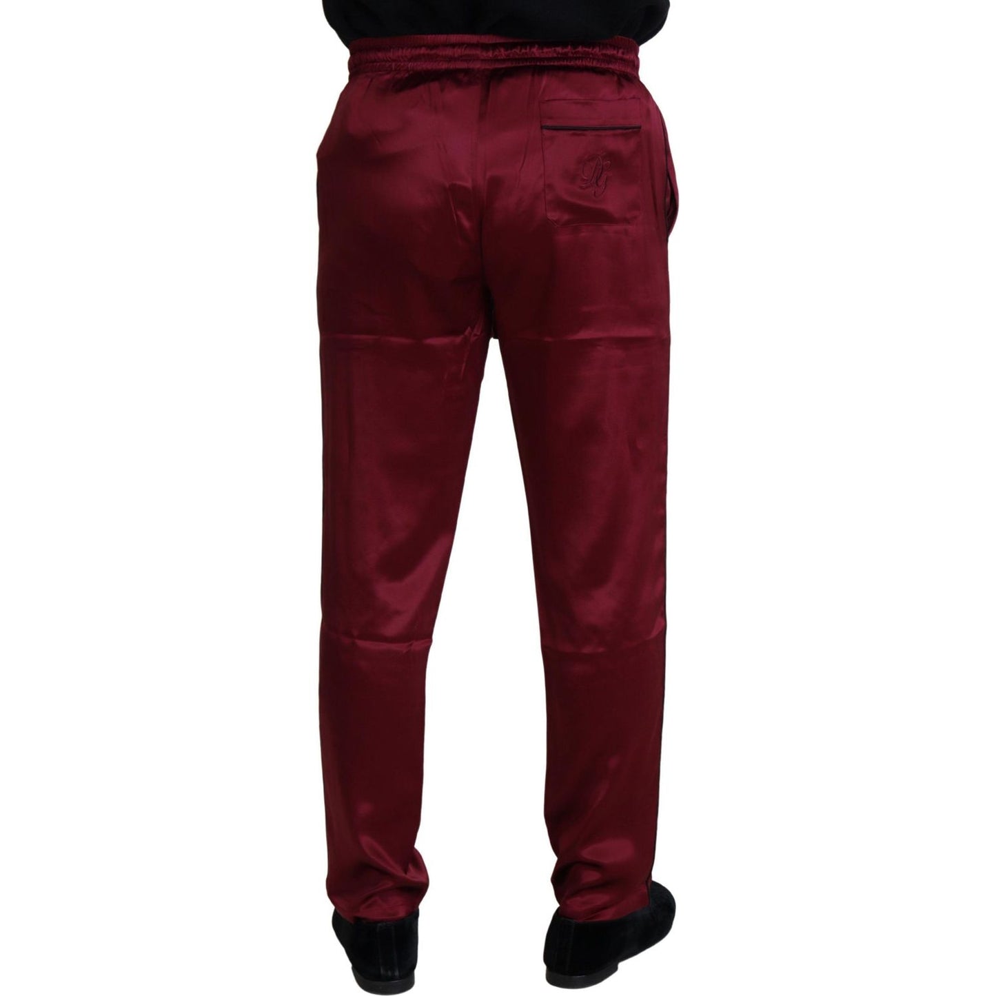 Dolce & Gabbana Silk Lounge Pants in Bordeaux Jeans & Pants bordeaux-silk-dg-sleep-lounge-pants IMG_7181-1-scaled-b3ab2595-098.jpg