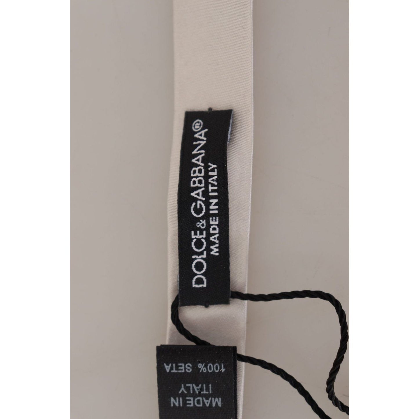 Dolce & Gabbana Exquisite Silk Gray Bow Tie gray-100-silk-adjustable-neck-papillon-tie IMG_7232-scaled-0f74304c-cbd.jpg