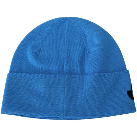 Givenchy Chic Woolen Beanie with Signature Black Logo Beanie Hat blue-wool-unisex-winter-warm-beanie-hat