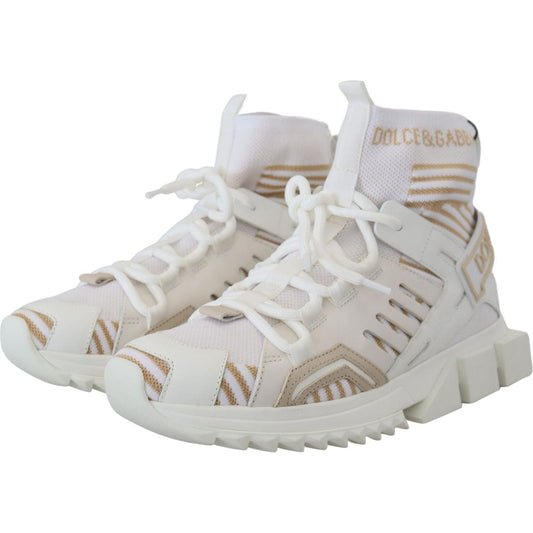 Dolce & GabbanaElegant White Beige SORRENTO SneakersMcRichard Designer Brands£449.00
