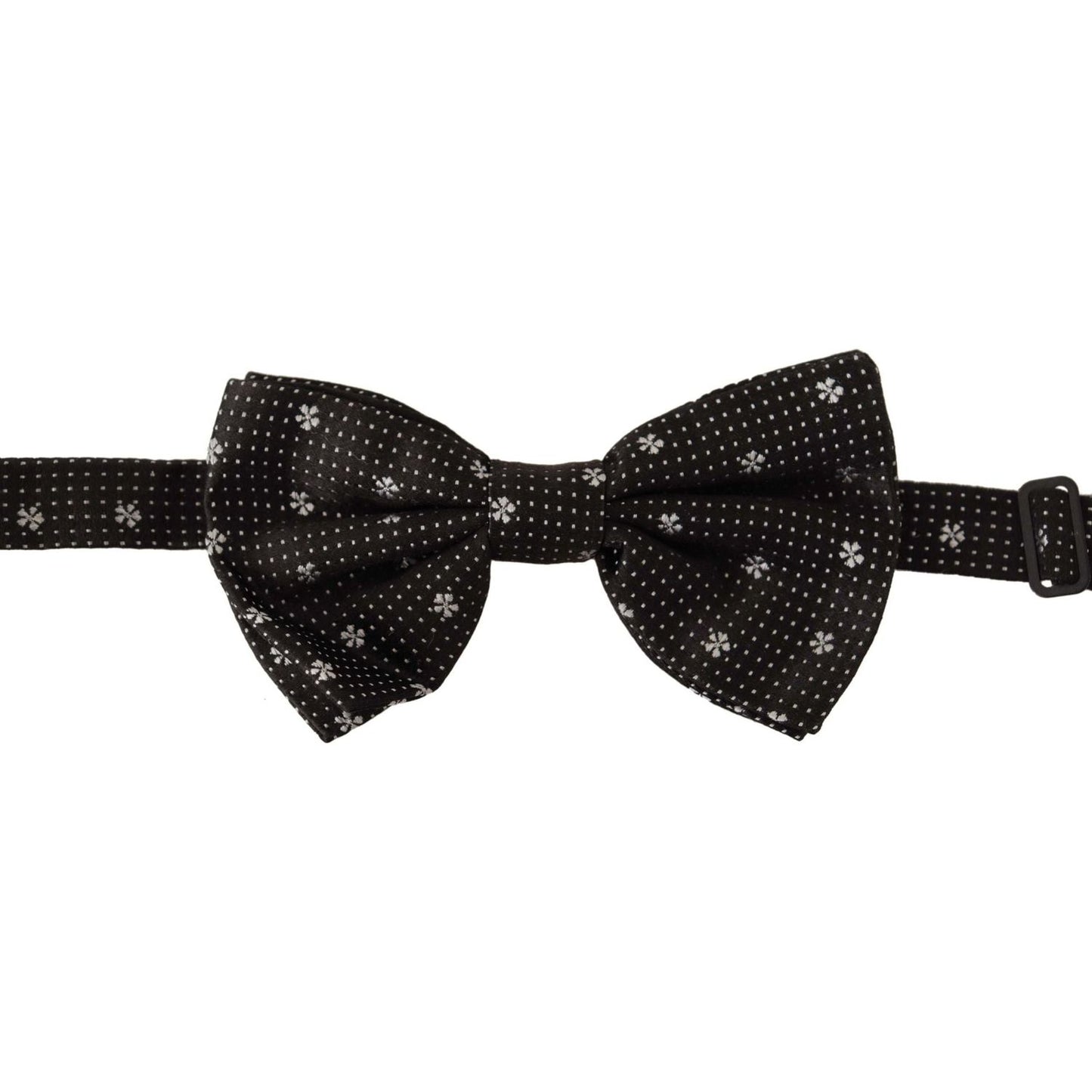 Dolce & Gabbana Elegant Black Silk Polka Dot Bow Tie black-white-polka-dots-silk-neck-papillon-tie
