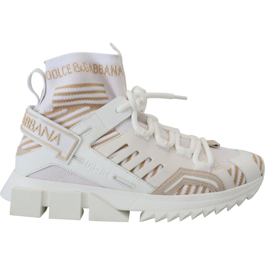Dolce & GabbanaElegant White Beige SORRENTO SneakersMcRichard Designer Brands£449.00