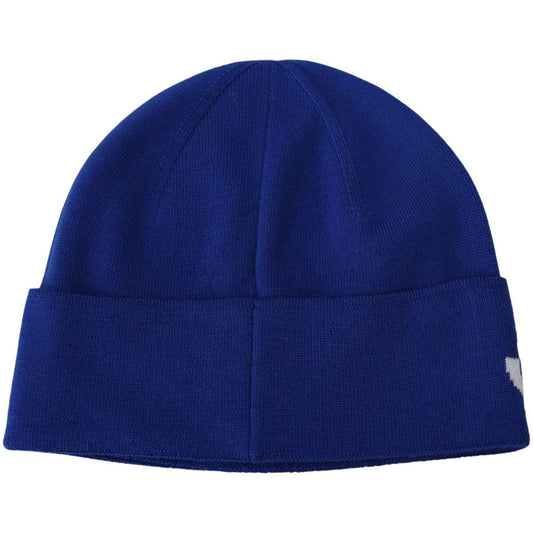 Givenchy Chic Unisex Cobalt Wool Beanie with Logo Detail Beanie Hat blue-wool-unisex-winter-warm-beanie-hat-1