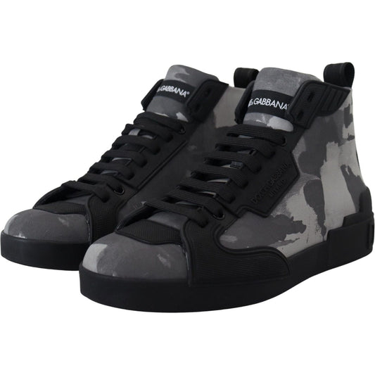 Dolce & Gabbana Camo Gray High-Top Sneakers gray-canvas-cotton-high-tops-sneakers-shoes IMG_7284-scaled-48eb34a4-1fd.jpg