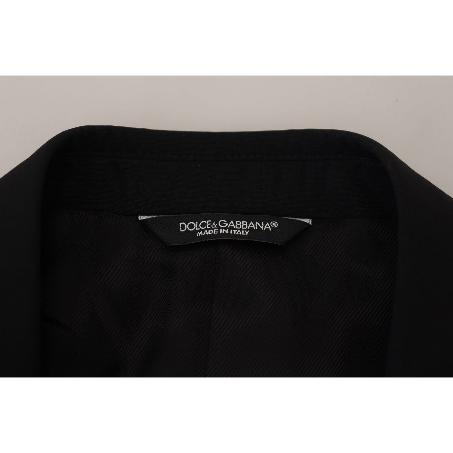 Dolce & Gabbana Elegant Black Martini Two-Piece Suit black-jacket-vest-2-piece-martini-blazer-1