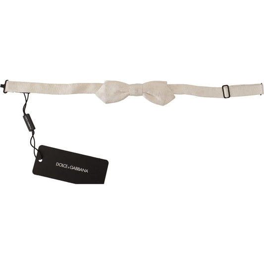Dolce & Gabbana Elegant White Silk Bow Tie white-100-silk-slim-adjustable-neck-papillon-tie IMG_7296-scaled-0039478c-cf6.jpg