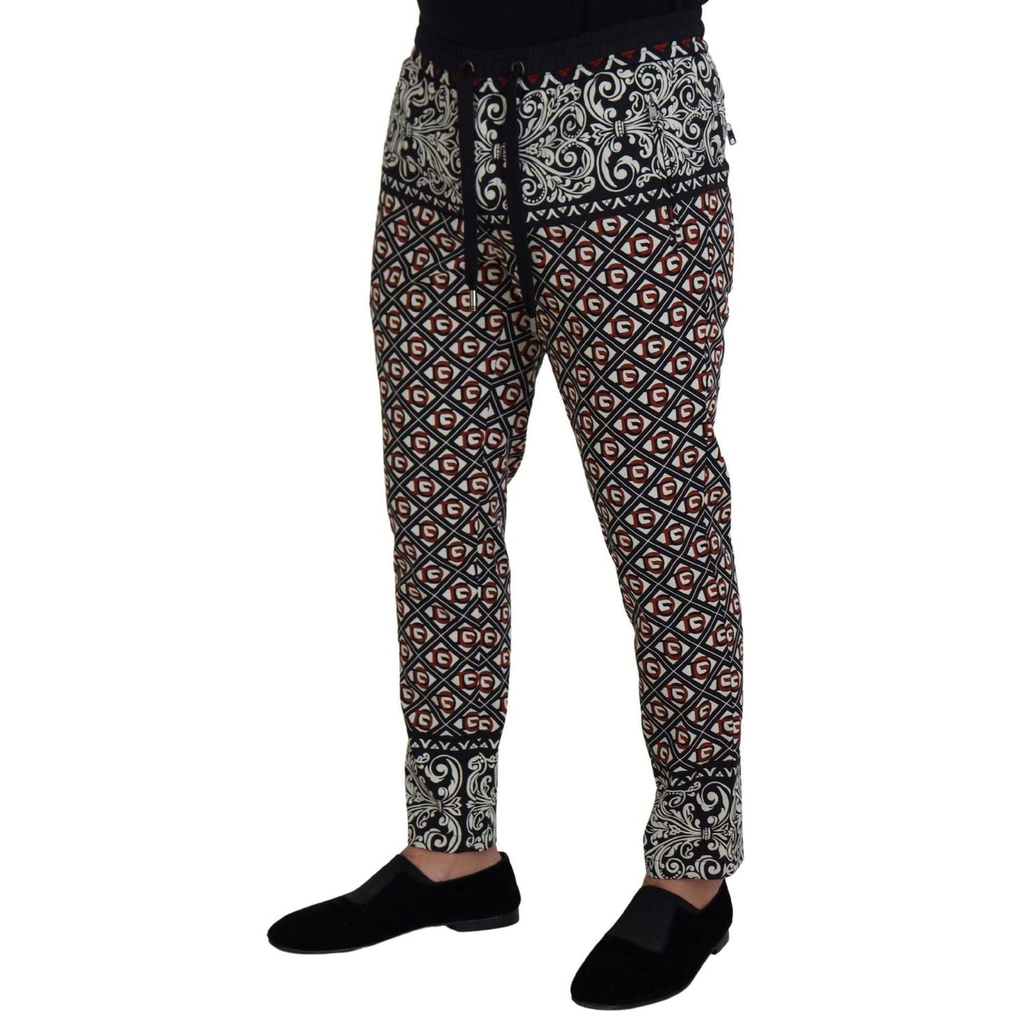 Dolce & Gabbana Elegant Multicolor Jogging Trousers multicolor-baroque-sweatpants-jogging-pants