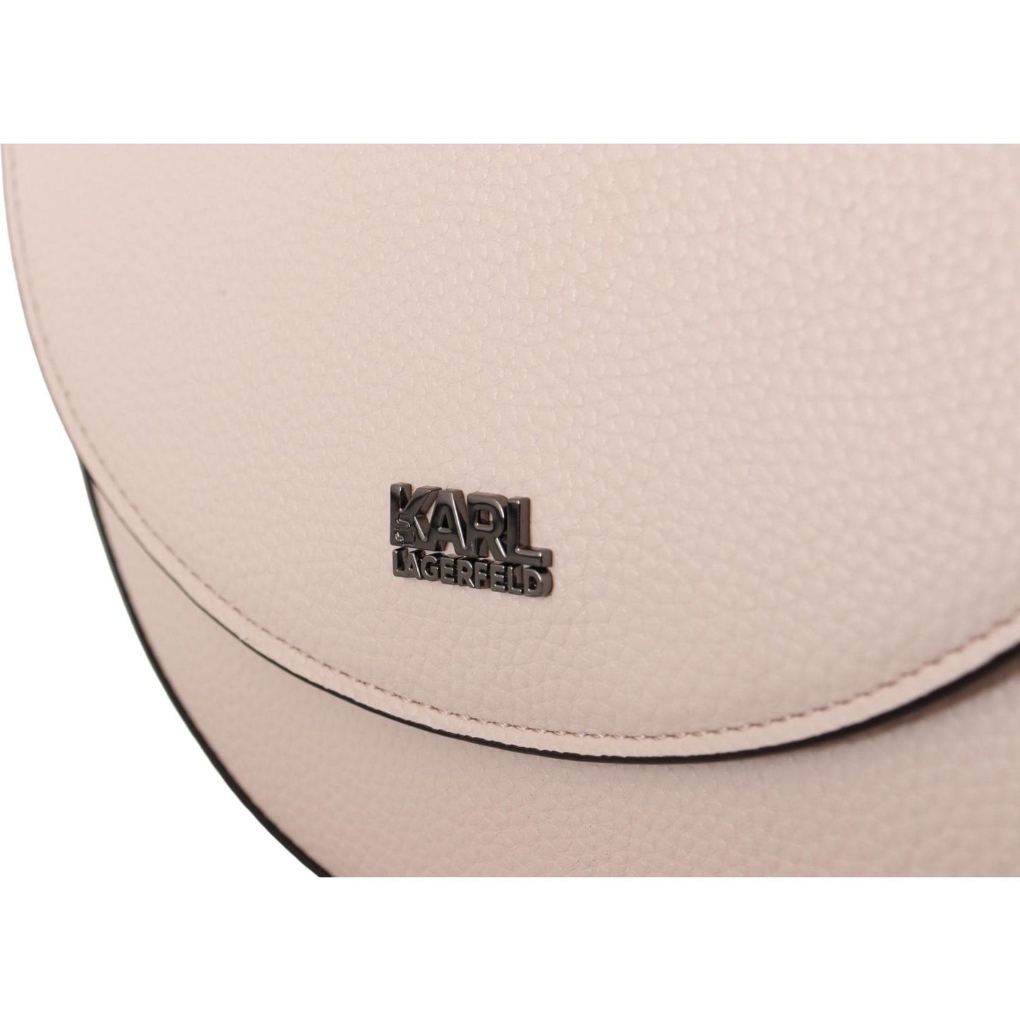 Karl Lagerfeld Elegant Mauve Light Pink Leather Shoulder Bag light-pink-mauve-leather-shoulder-bag-1
