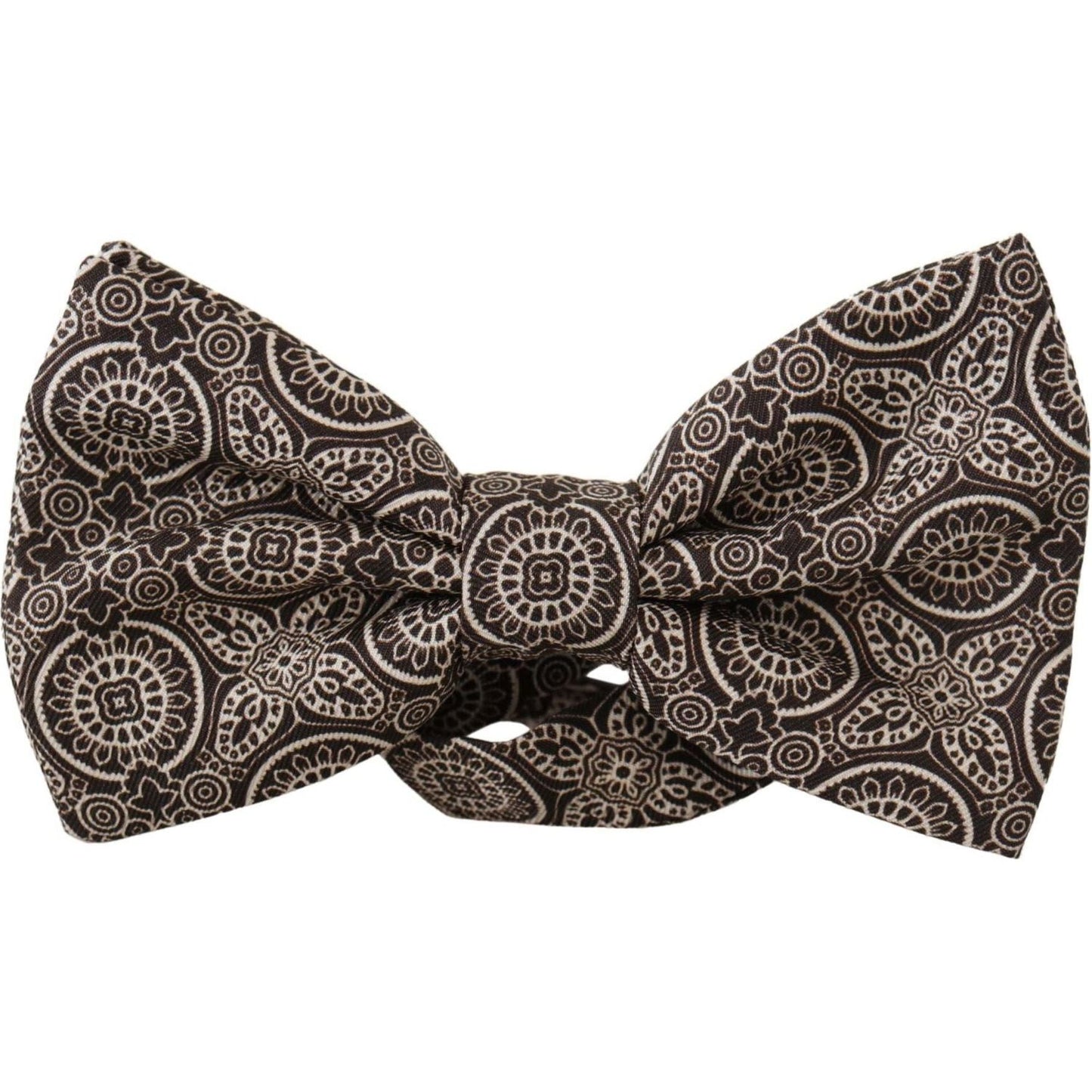 Dolce & Gabbana Elegant Silk Black & White Bow Tie black-white-100-silk-adjustable-neck-papillon-tie-4