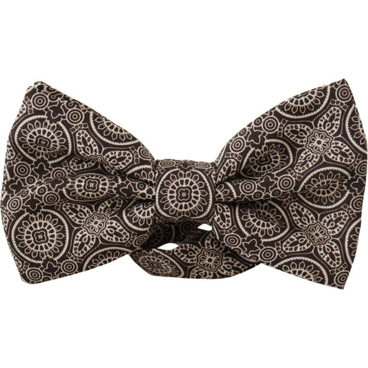 Dolce & GabbanaElegant Silk Black & White Bow TieMcRichard Designer Brands£169.00