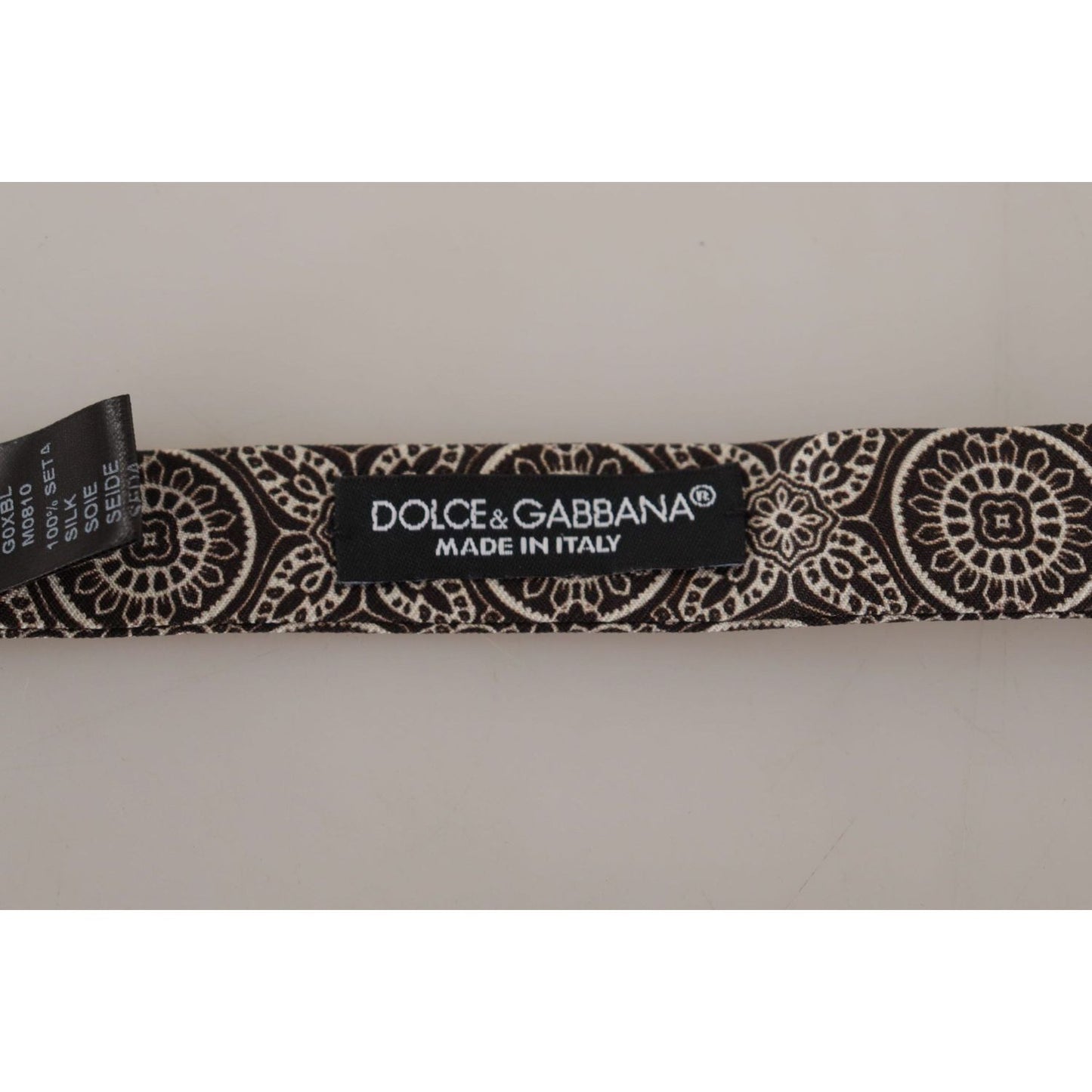 Dolce & Gabbana Elegant Silk Black & White Bow Tie black-white-100-silk-adjustable-neck-papillon-tie-4
