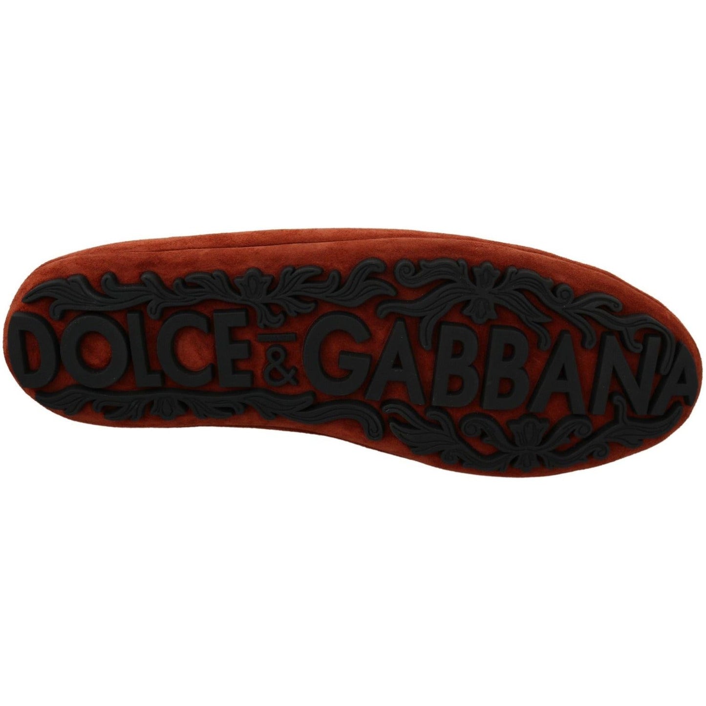Dolce & Gabbana Elegant Orange Leather Moccasin Slippers orange-leather-moccasins-crystal-crown-slippers-shoes IMG_7332-scaled-3122d730-bbd.jpg