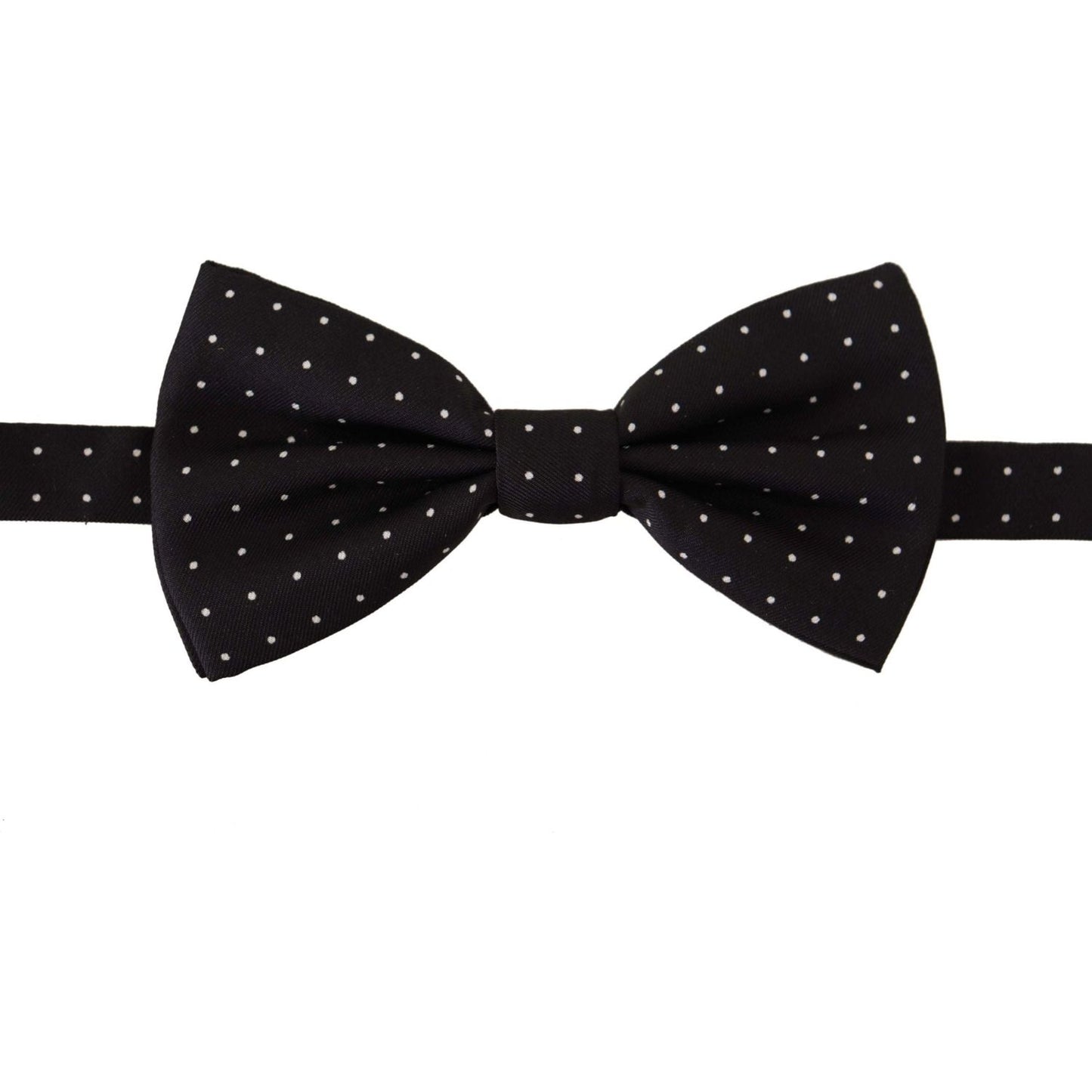 Dolce & Gabbana Elegant Black Polka Dot Silk Bow Tie black-white-polka-dot-100-silk-neck-papillon-tie