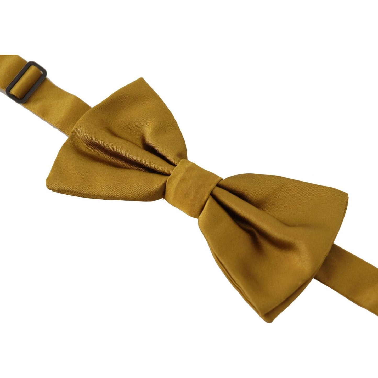 Dolce & Gabbana Elegant Mustard Yellow Silk Bow Tie yellow-mustard-100-silk-butterfly-papillon-tie
