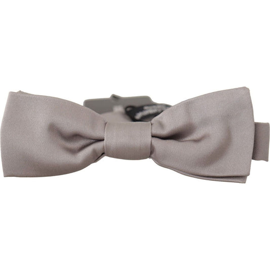 Dolce & GabbanaElegant Silver Silk Bow Tie for Sophisticated EveningMcRichard Designer Brands£129.00
